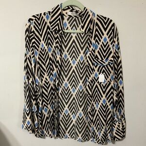 Geometric Patterned  Blouse